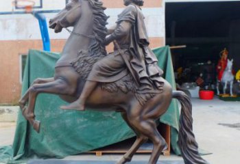 騎士雕塑廠家，古羅馬人物雕塑，仿銅西方人物雕塑小品