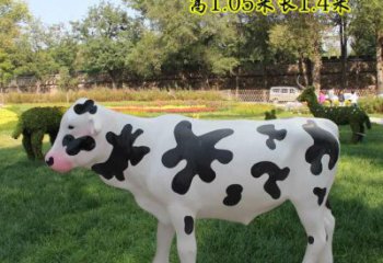 城市奶牛雕塑 風景區彩繪雕塑 抽象擺件