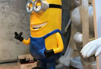 房地產小黃人雕塑制作 現代景觀動漫雕塑 幾何卡通雕塑
