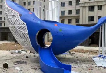 鯨魚雕塑廠家，烤漆彩繪工藝，公園景觀擺件
