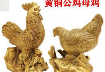 家禽小雞雕塑，動物主題，彩繪工藝