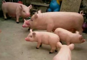 戶外野豬雕塑，動(dòng)物仿真雕塑，彩繪主題