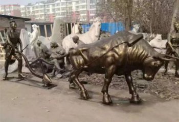 戶外老牛雕塑，動物美陳雕塑，仿真工藝