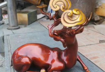 烤漆馴鹿雕塑，梅花鹿造型雕塑，仿真工藝制作