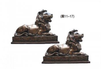 烏魯木齊公園獅子雕塑供求，景觀雕塑，鑄銅趴獅雕塑優(yōu)選